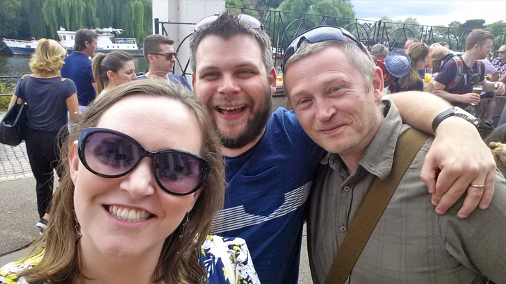 Celebrating with family after PitchUp2016