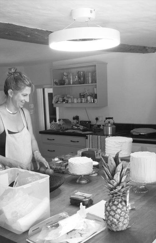 Mexicana Photoshoot Behind the Scenes cake decorating