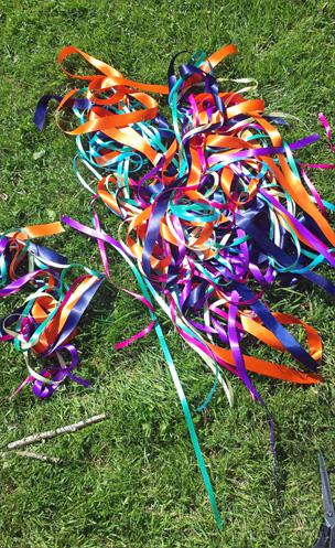 Mexicana Photoshoot Behind the Scenes Styling props - ribbons