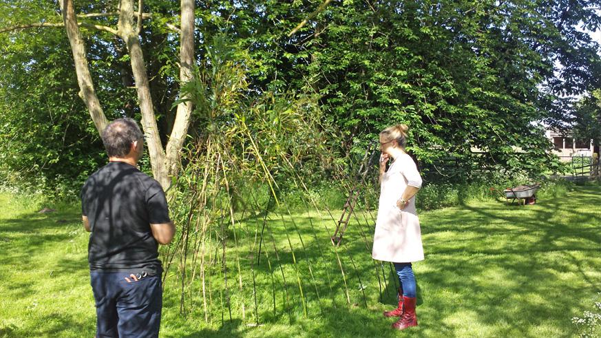 Mexicana Photoshoot Behind the Scenes - Tipi Construction