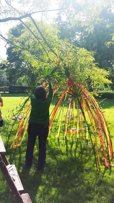 Mexicana Photoshoot Behind the Scenes - Tipi Construction and decoration