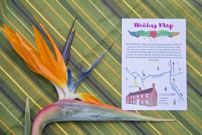 Frog & Pencil Diego & Frida Wedding Map from Mexicana Photoshoot - Credit to Bigphatphotos