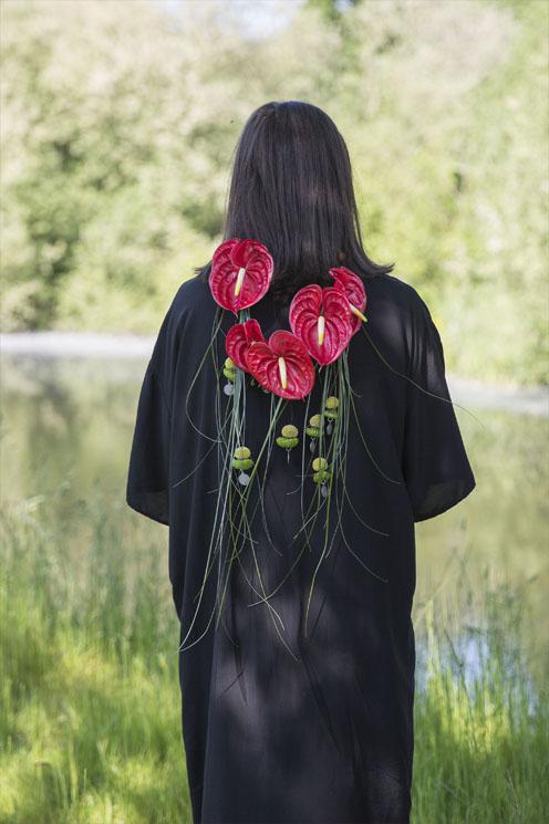 Mexicana Photoshoot Groom floral neck piece - Credit Bigphatphotos