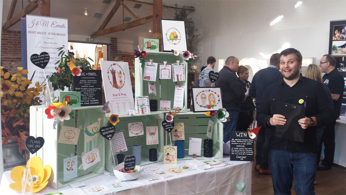 Hubby at the Oxnead Wedding Show