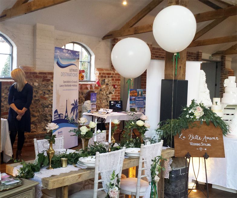 La Belle Amour's set up at the Oxnead Wedding Show.