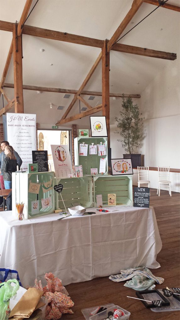 Frog & Pencil set up for the Oxnead Wedding Show