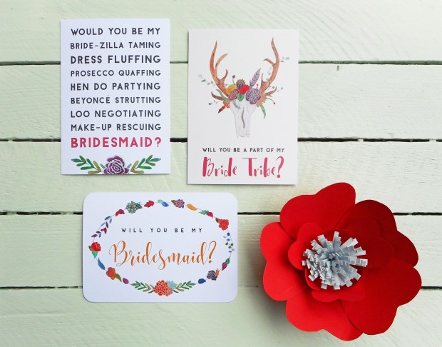 Will your be my bridesmaid cards by Frog & Pencil