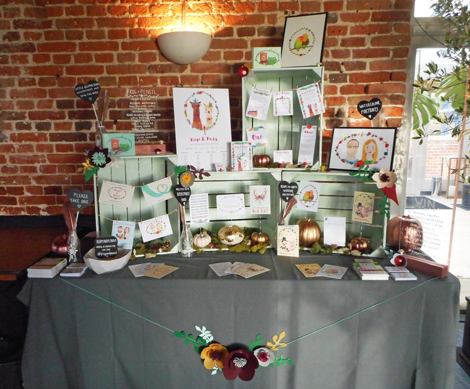 Frog & Pencil's Wedding Stationery stand at TMUWF