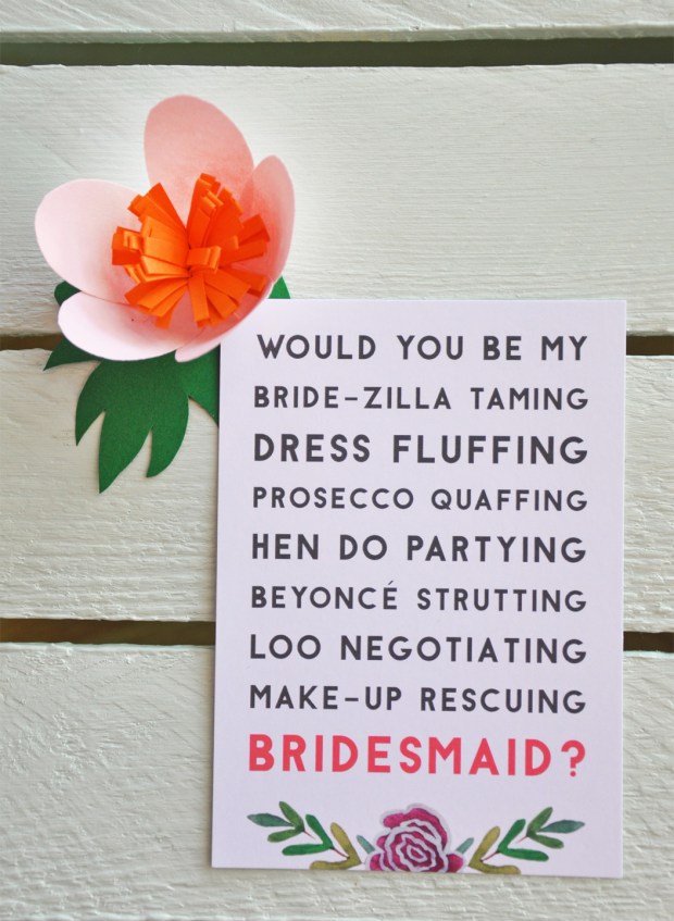 Bride-zilla taming postcard.