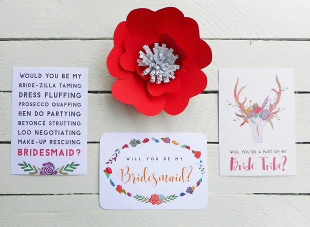 Will you be my bridesmaid? postcard collection.