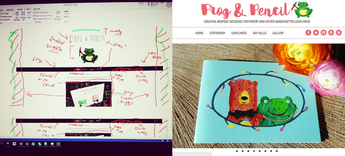 The evolution of Frog & Pencil's website.
