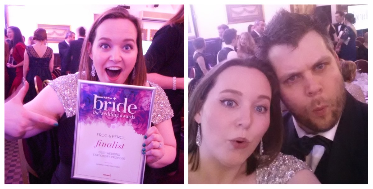 Frog & Pencil celebrating at the EDP Bride Wedding Awards.