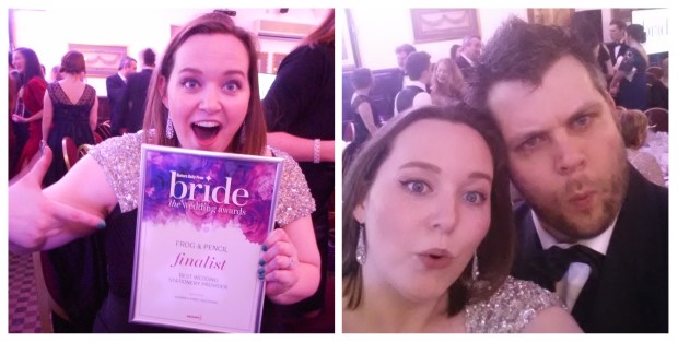 Frog & Pencil celebrating at the EDP Bride Wedding Awards.