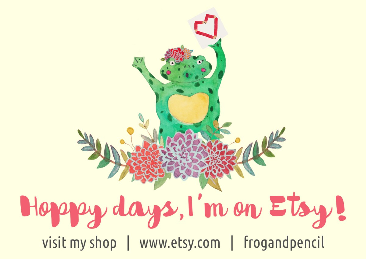 Frog & Pencil's Etsy shop is now open!
