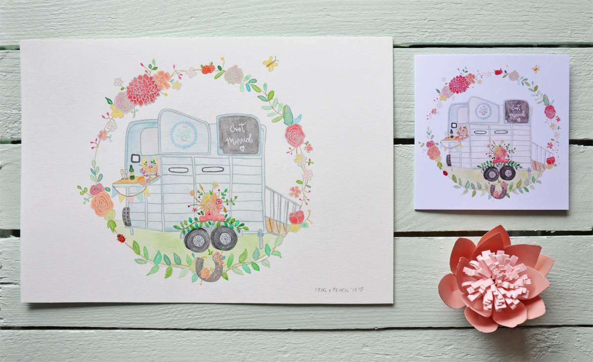 The Little Horse Box Illustration and Card