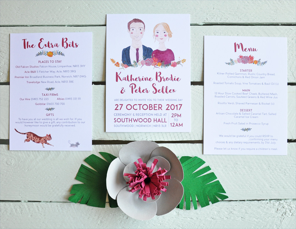 Katherine & Peter's Wedding Stationery Collection.