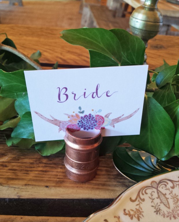 Boho-Tipi Wedding Collection Name Card