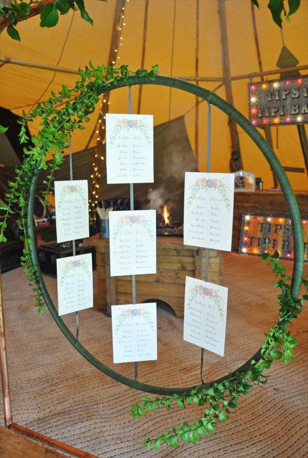 Boho-Tipi Wedding Collection Hoop Table Plan