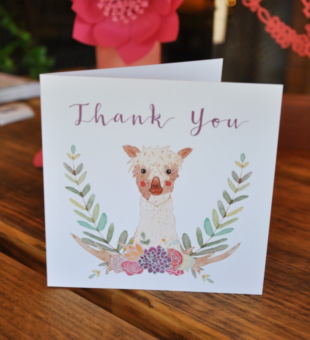 Boho-Tipi Wedding Stationery Collection Thank You Card
