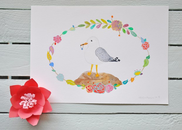 Watercolour Illustration ready for a Save our Date card.