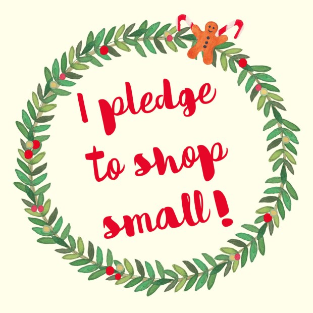 I pledge to shop small badge
